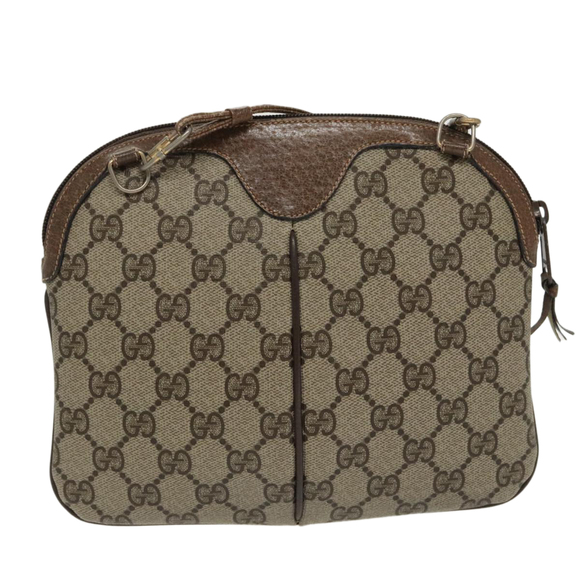 GUCCI GG Supreme Web Sherry Line Shoulder Bag PVC Beige 904 02 047 Auth 96969 - Picture 2 of 16